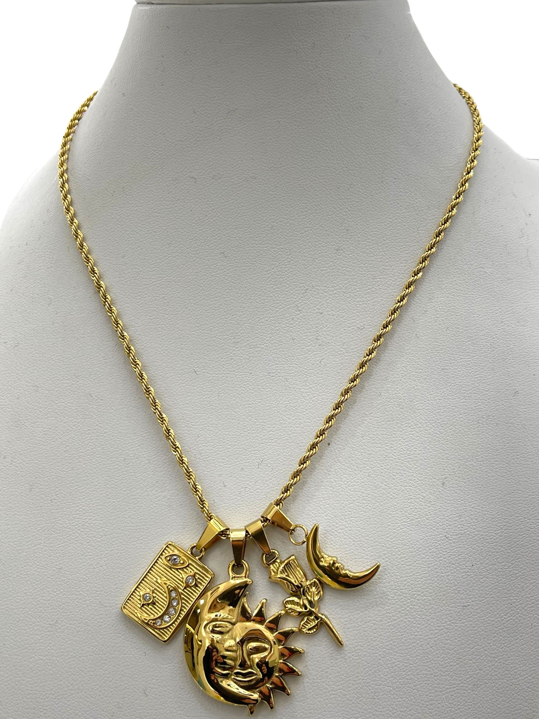 Collana sole e luna sonagli
