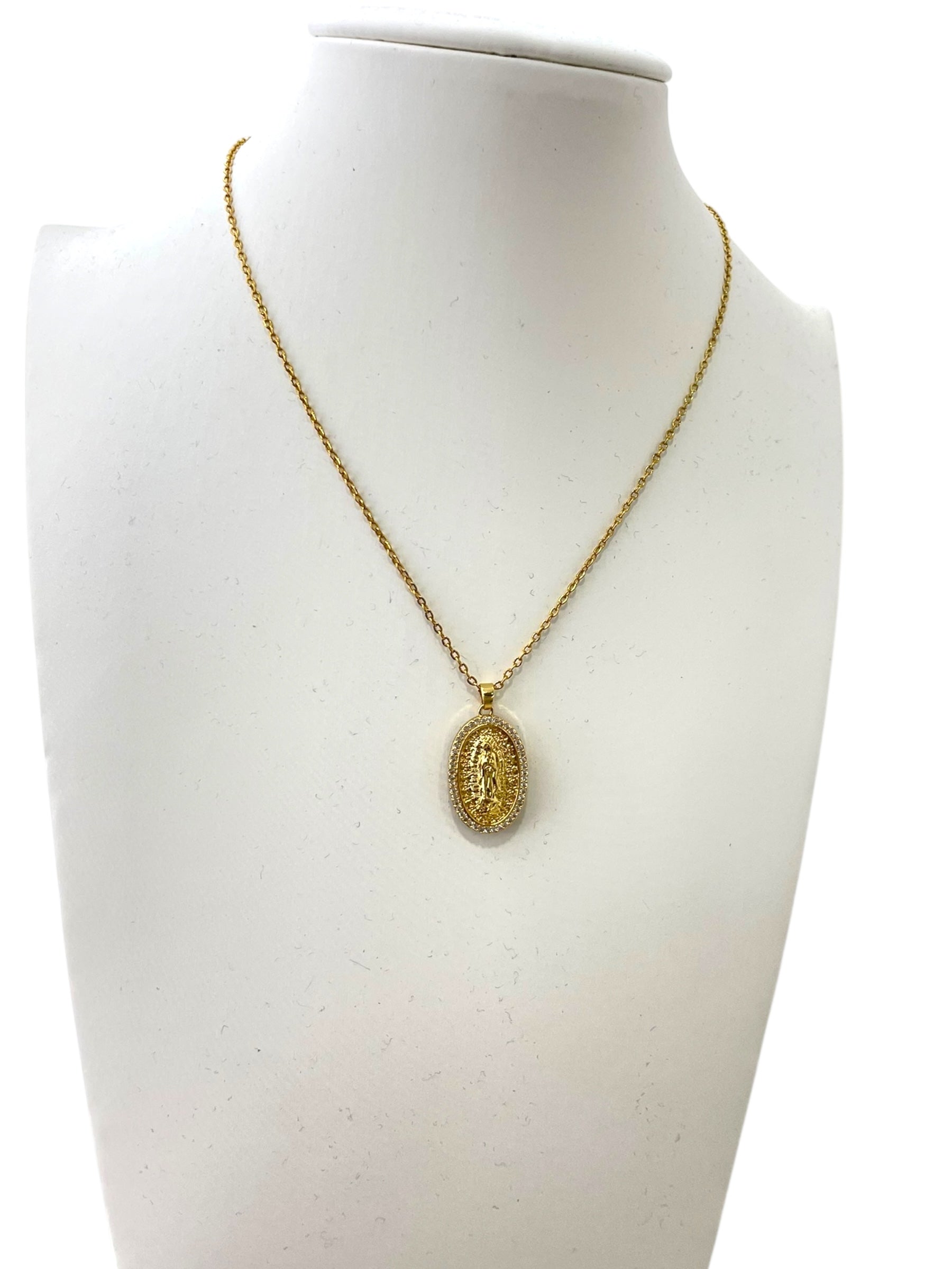 Collana total strass madonnina