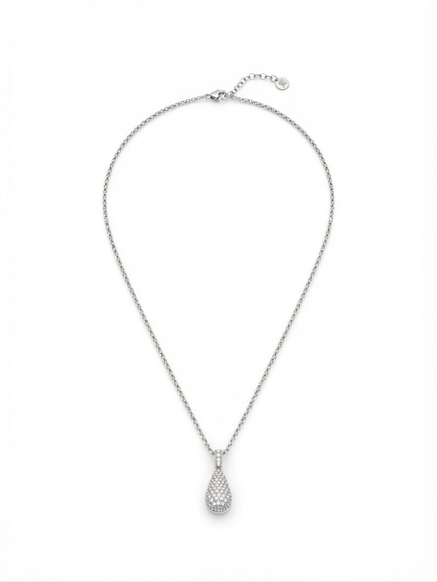 Collana goccia strass