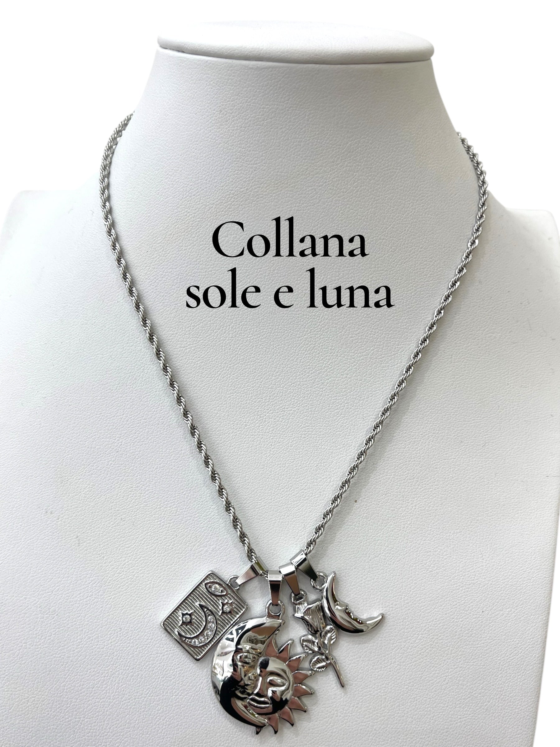 Collana sole e luna sonagli