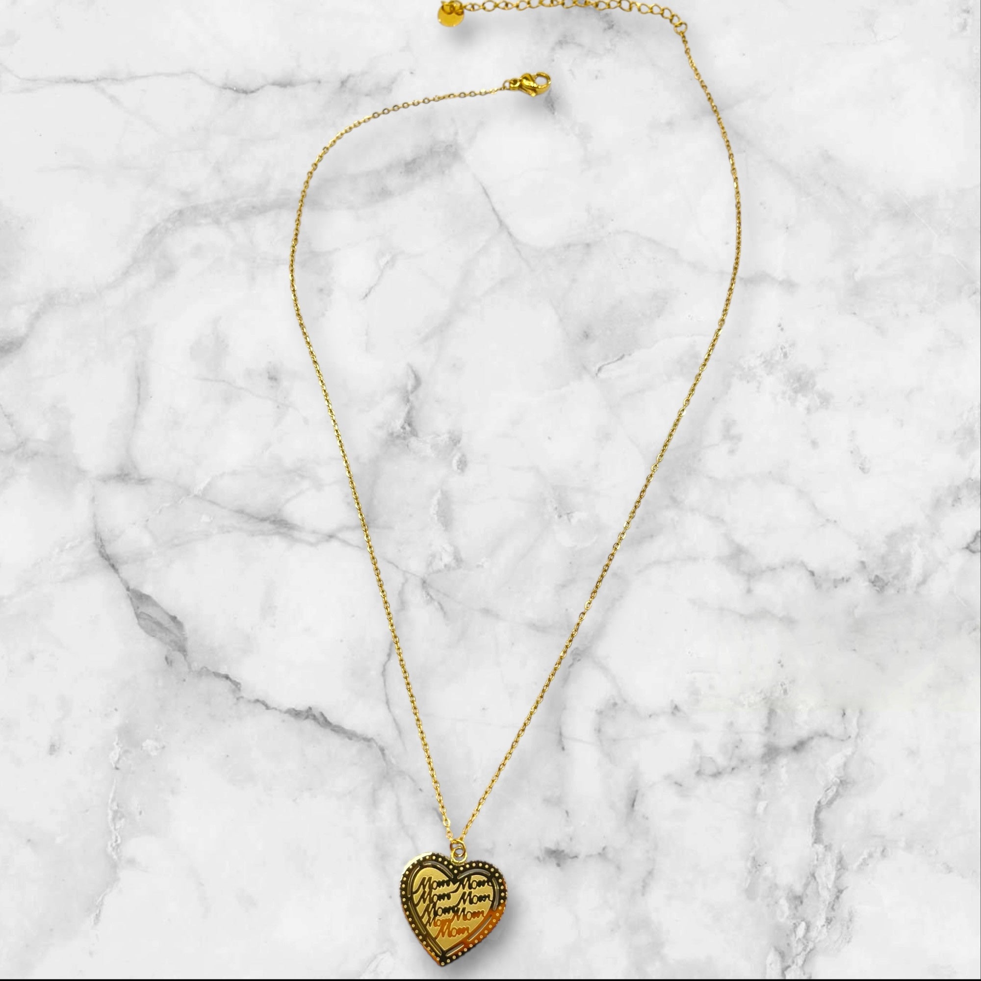Collana cuore con scritte Mom