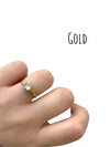 Anello solitario acciaio