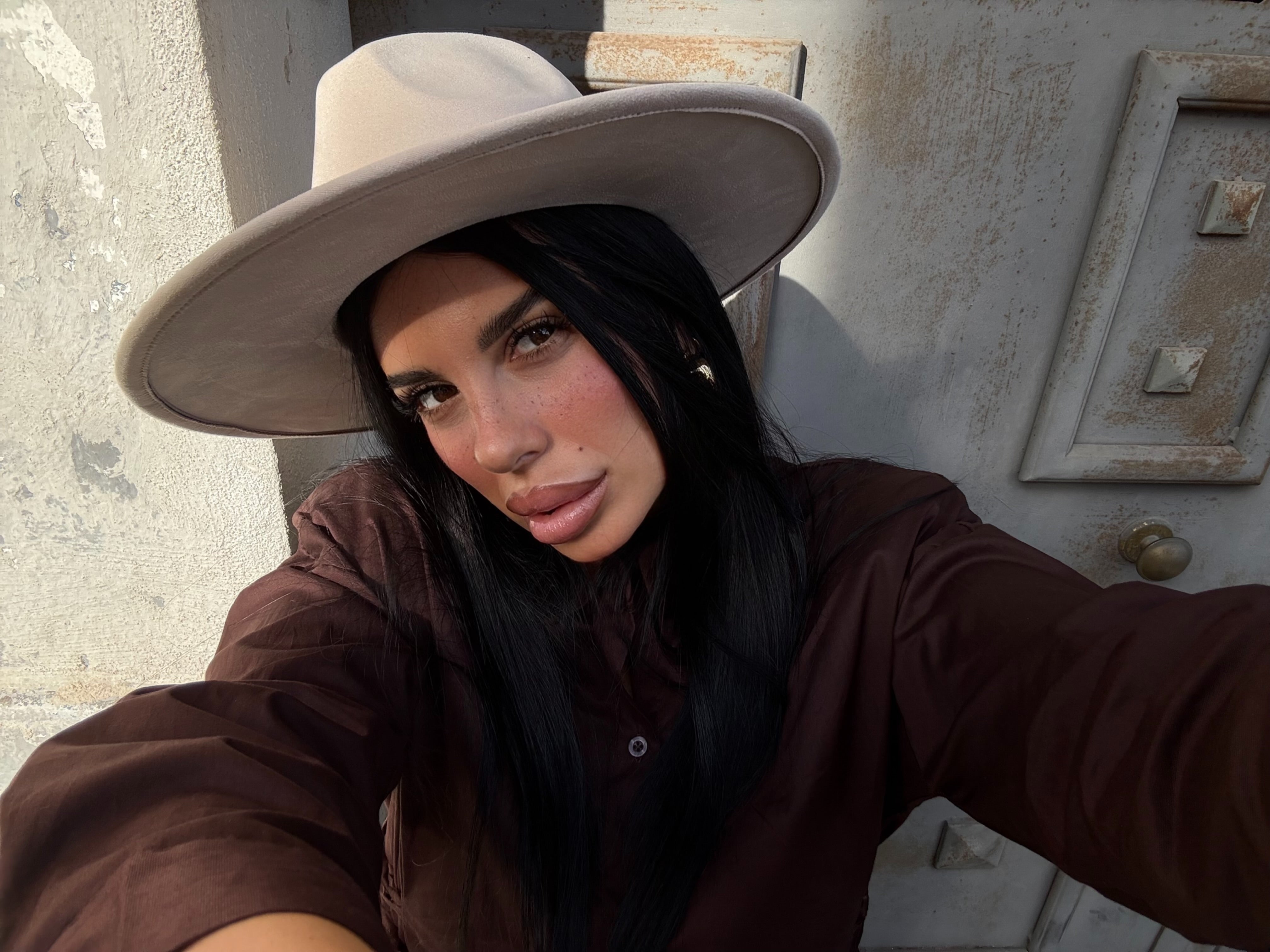 Cappelli falda larga vellutino