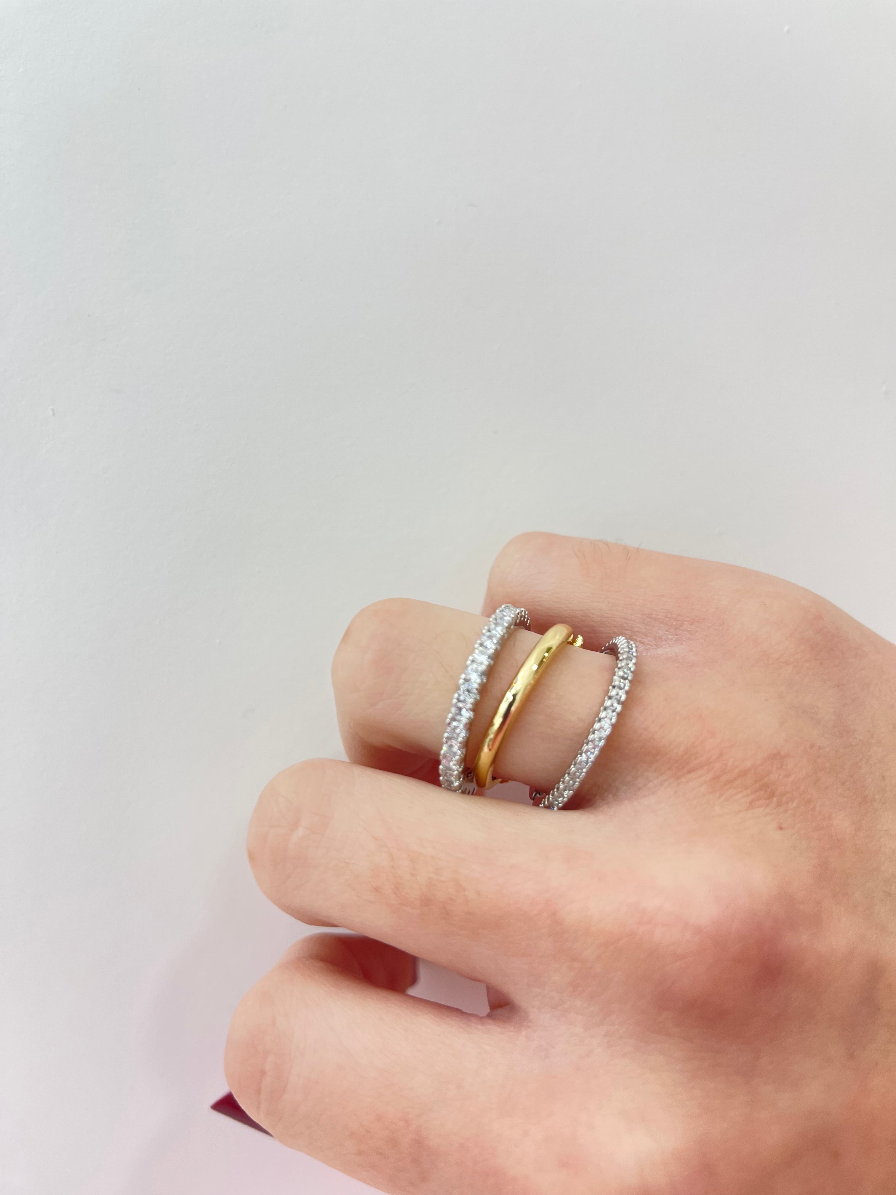Anello tris bicolore