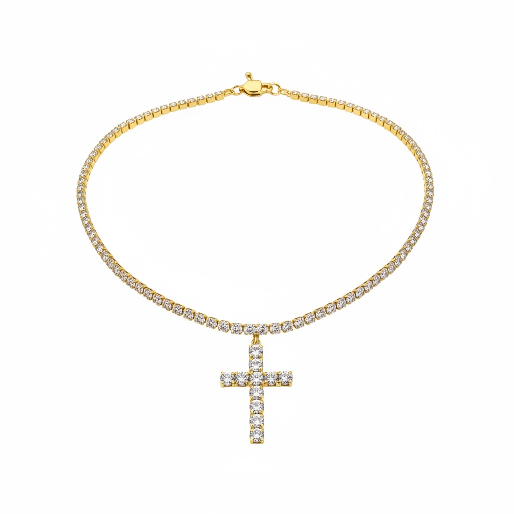 Collana zircon cross