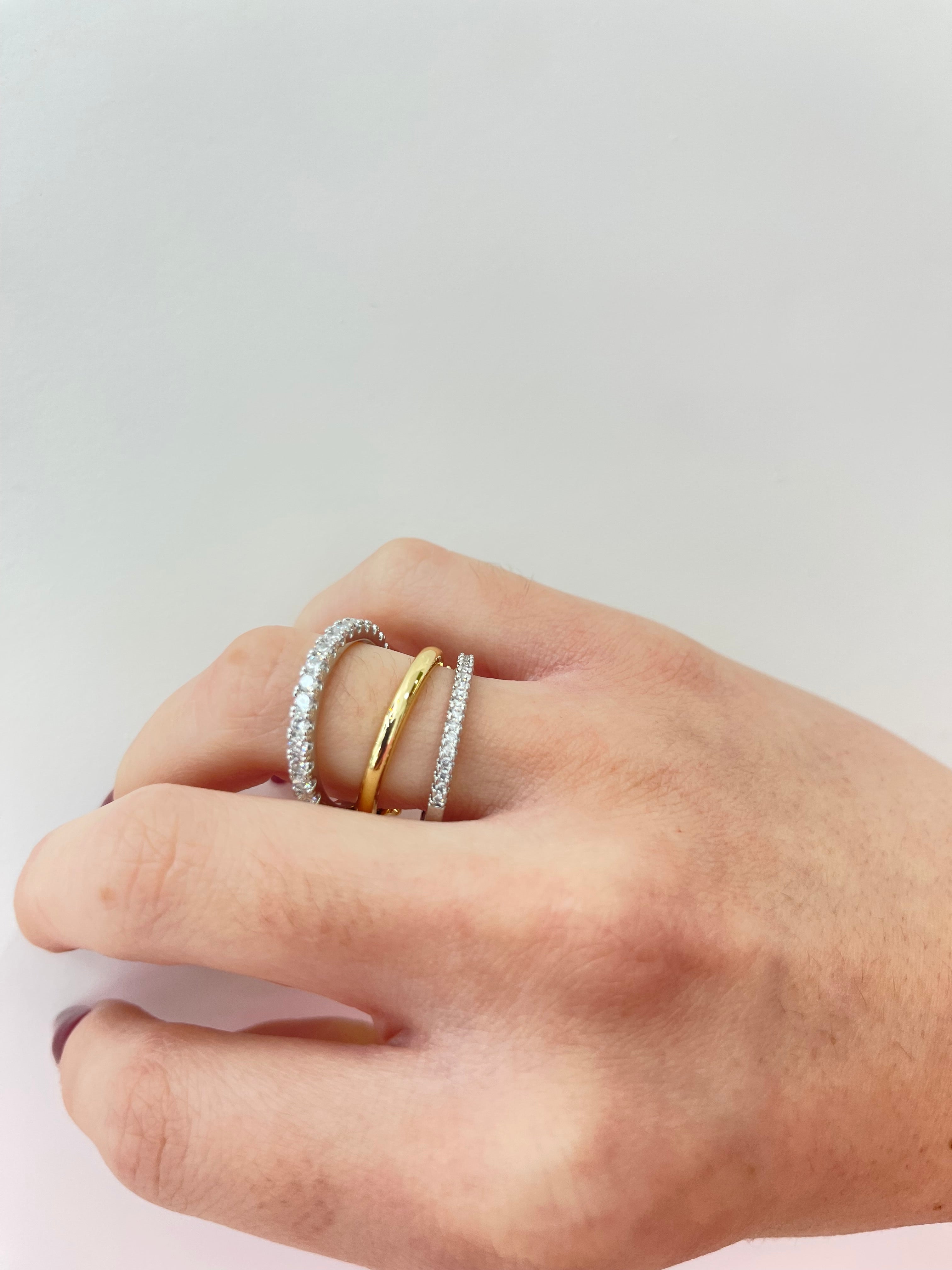 Anello tris bicolore