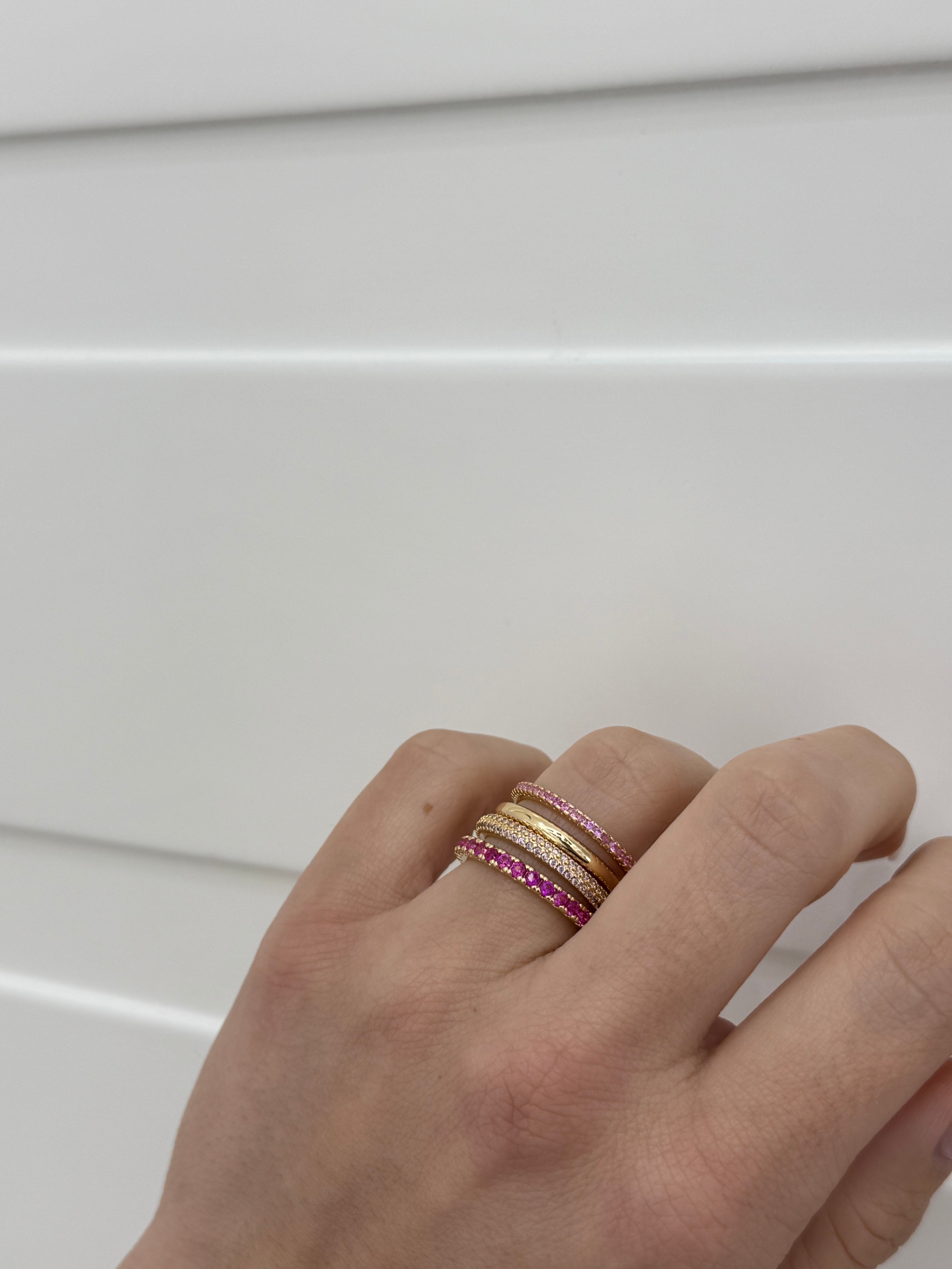 Anello four bicolore