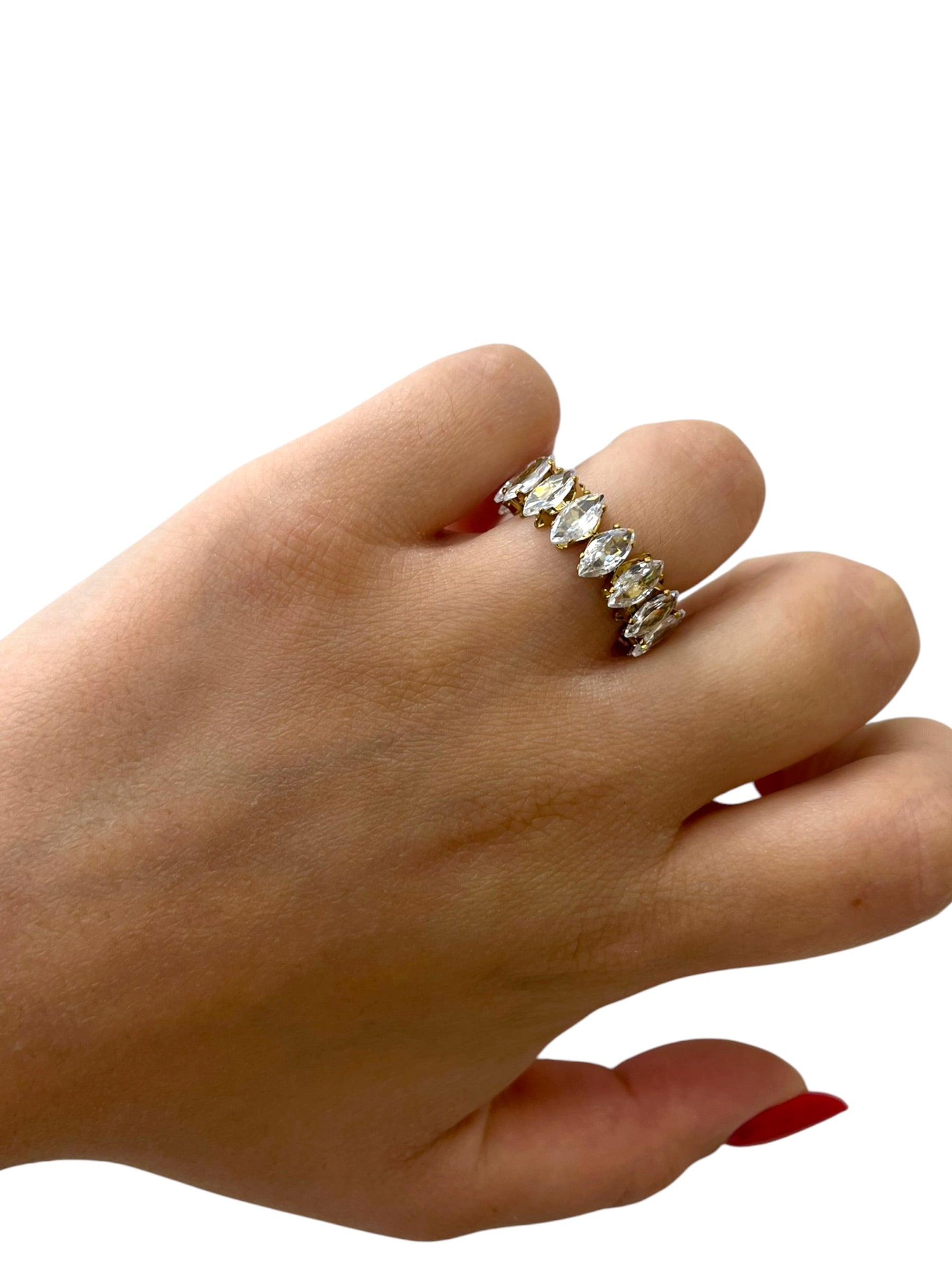 Anello Crystel in Acciaio Inossidabile