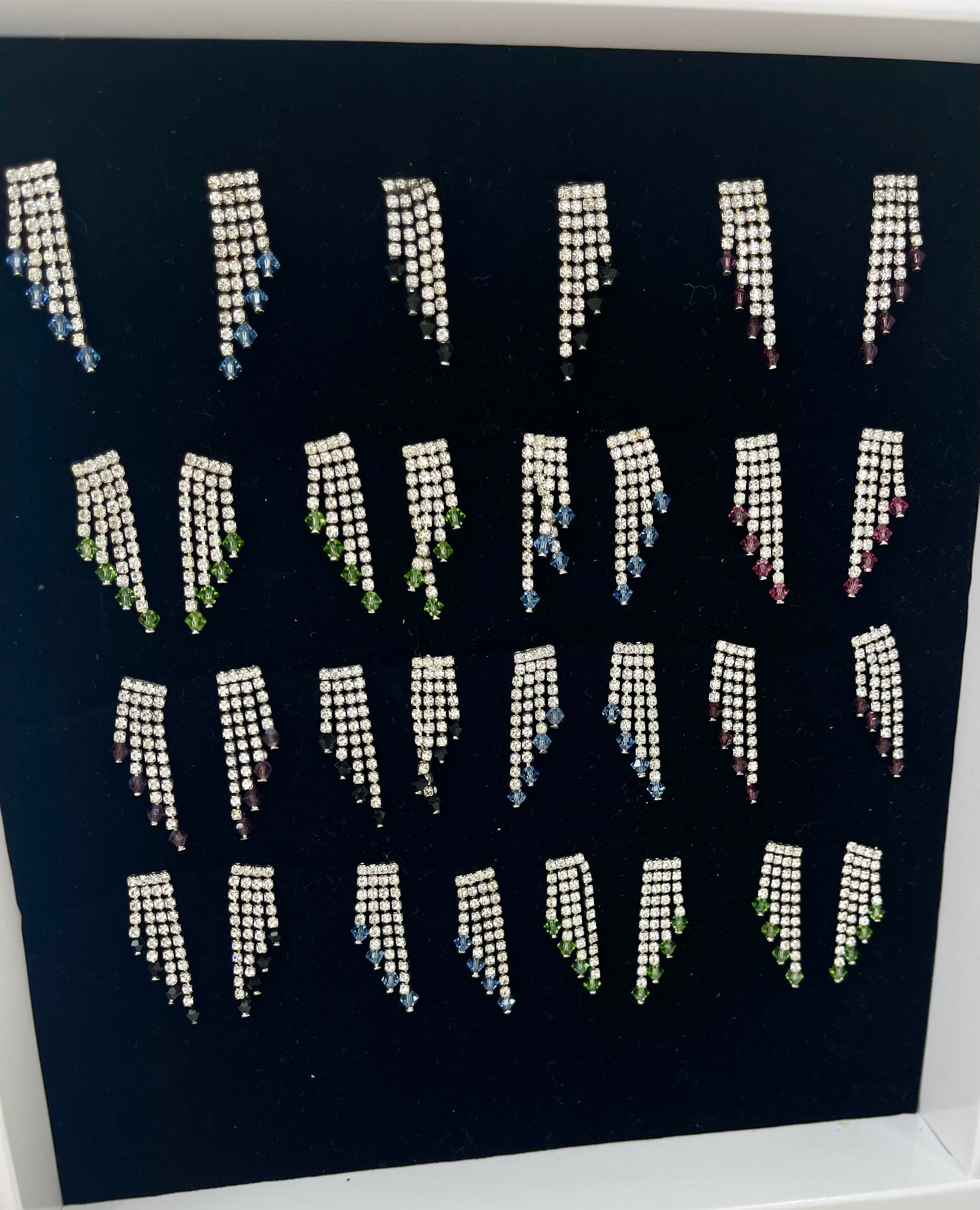 Orecchini cascata strass in Swarovski