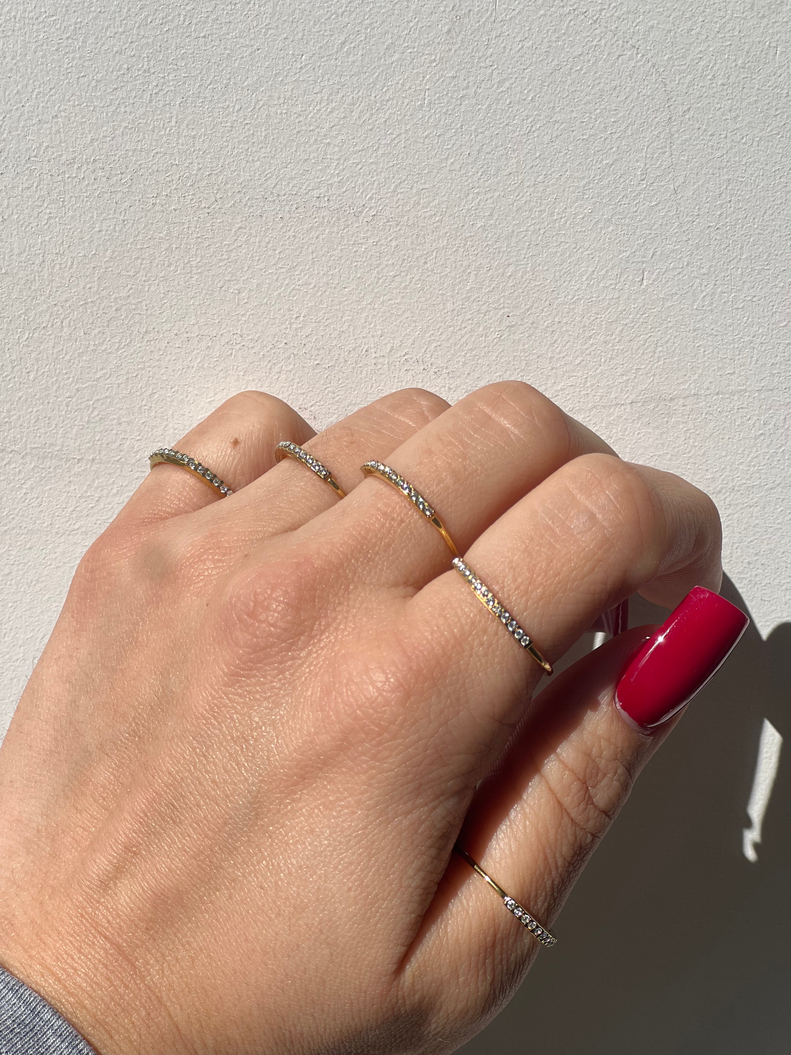 Ferma anelli strass inox
